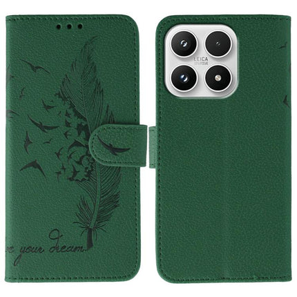 Feather Pattern Litchi Texture Leather Phone Case, For Xiaomi 17 Pro, For Xiaomi 17, For Xiaomi 15T Pro 5G, For Xiaomi 15T 5G