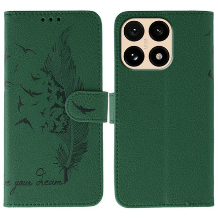 Feather Pattern Litchi Texture Leather Phone Case, For Xiaomi 17 Pro, For Xiaomi 17, For Xiaomi 15T Pro 5G, For Xiaomi 15T 5G