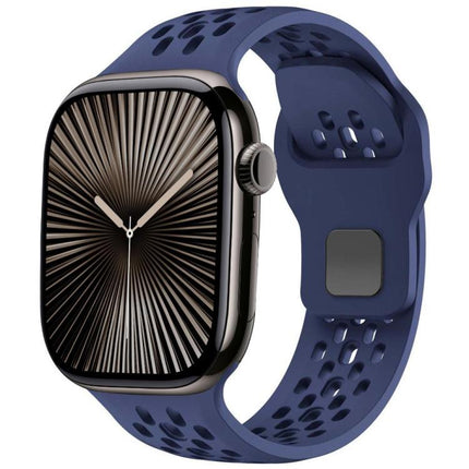 xDfind Mesh Reverse Buckle Silicone Watch Band, For Apple Watch 46mm / 49mm / 45mm / 44mm, For Apple Watch 42mm / 41mm / 40mm / 38mm