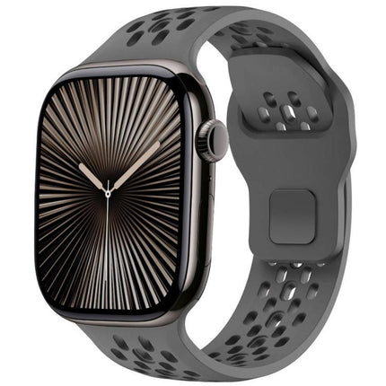 xDfind Mesh Reverse Buckle Silicone Watch Band, For Apple Watch 46mm / 49mm / 45mm / 44mm, For Apple Watch 42mm / 41mm / 40mm / 38mm