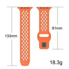 xDfind Mesh Reverse Buckle Silicone Watch Band, For Apple Watch 46mm / 49mm / 45mm / 44mm, For Apple Watch 42mm / 41mm / 40mm / 38mm