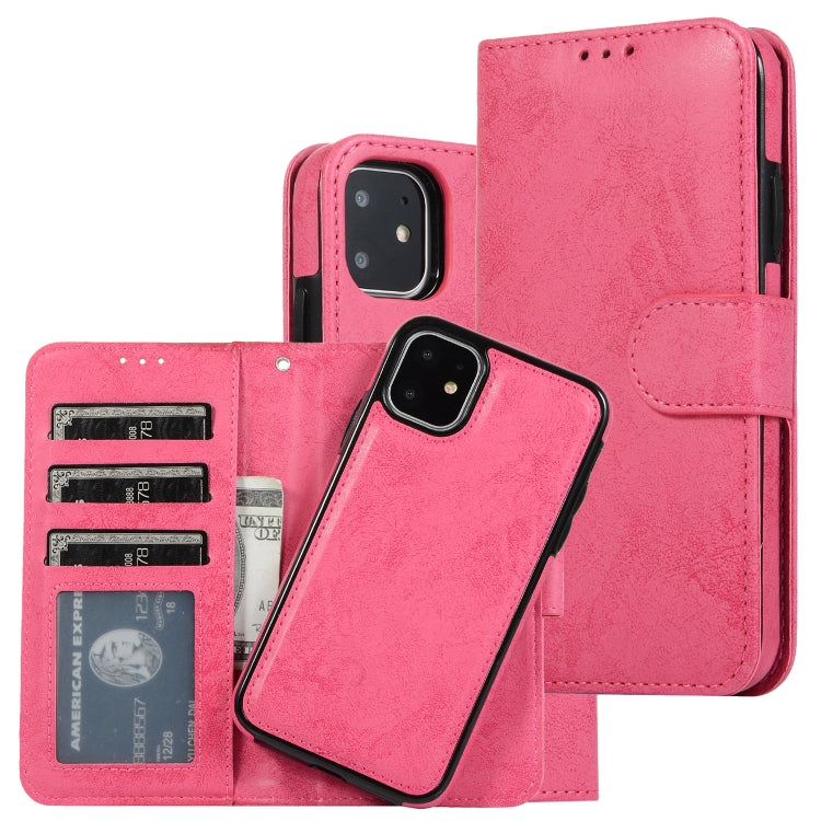 KLT888-2 Retro 2 in 1 Detachable Magnetic Horizontal Flip TPU + PU Leather Case with Holder & Card Slots & Photo Frame & Wallet, For iPhone 11, For iPhone 11 Pro, For iPhone 11 Pro Max, For iPhone 6, For iPhone 6 Plus