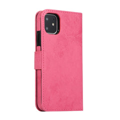 KLT888-2 Estuche retro 2 en 1 con tapa magnética horizontal desmontable de TPU + PU con soporte, ranuras para tarjetas, marco de fotos y billetera, para iPhone 11, para iPhone 11 Pro, para iPhone 11 Pro Max, para iPhone 6, para iPhone 6 Plus