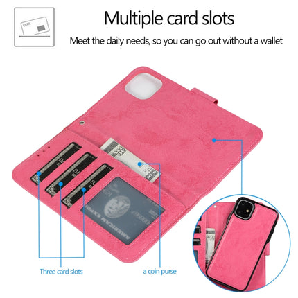 KLT888-2 Retro 2 in 1 Abnehmbare magnetische Horizontal Flip TPU + PU Ledertasche mit Halter &amp; Kartenfächern &amp; Bilderrahmen &amp; Geldbörse, Für iPhone 11, Für iPhone 11 Pro, Für iPhone 11 Pro Max, Für iPhone 6, Für iPhone 6 Plus