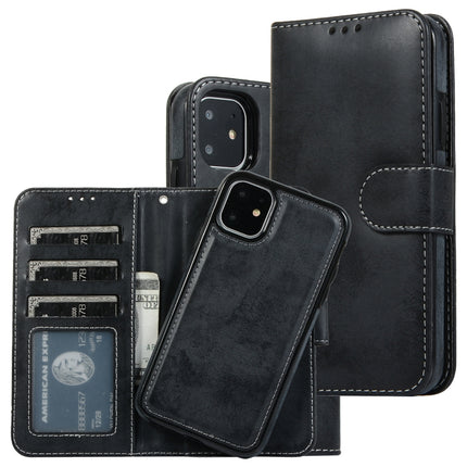 KLT888-2 Retro 2 in 1 Abnehmbare magnetische Horizontal Flip TPU + PU Ledertasche mit Halter &amp; Kartenfächern &amp; Bilderrahmen &amp; Geldbörse, Für iPhone 11, Für iPhone 11 Pro, Für iPhone 11 Pro Max, Für iPhone 6, Für iPhone 6 Plus