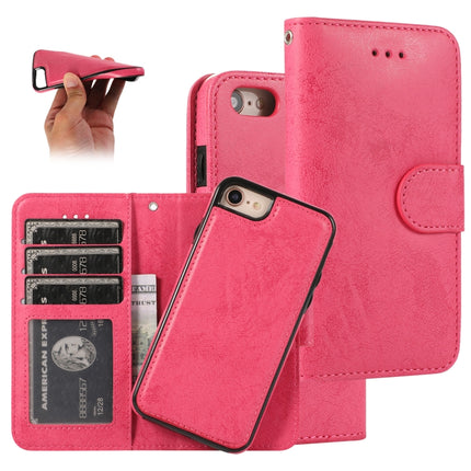KLT888-2 Retro 2 in 1 Detachable Magnetic Horizontal Flip TPU + PU Leather Case with Holder & Card Slots & Photo Frame & Wallet, For iPhone 6 Plus, For iPhone SE 2022 / SE 2020 / 8 / 7, For iPhone 8 Plus / 7 Plus, For iPhone XS / X