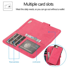 KLT888-2 Retro 2 in 1 Detachable Magnetic Horizontal Flip TPU + PU Leather Case with Holder & Card Slots & Photo Frame & Wallet, For iPhone SE 2022 / SE 2020 / 8 / 7, For iPhone 8 Plus / 7 Plus, For iPhone XS / X, For iPhone XR, For iPhone XS Max