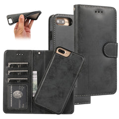 KLT888-2 Retro 2 in 1 Detachable Magnetic Horizontal Flip TPU + PU Leather Case with Holder & Card Slots & Photo Frame & Wallet, For iPhone SE 2022 / SE 2020 / 8 / 7, For iPhone 8 Plus / 7 Plus, For iPhone XS / X, For iPhone XR, For iPhone XS Max