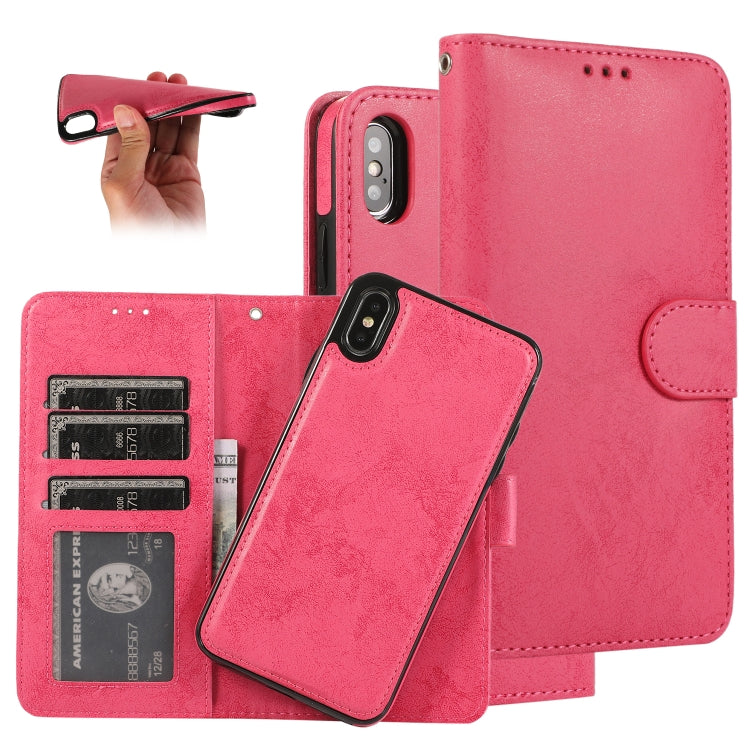 KLT888-2 Retro 2 in 1 Detachable Magnetic Horizontal Flip TPU + PU Leather Case with Holder & Card Slots & Photo Frame & Wallet, For iPhone 6 Plus, For iPhone SE 2022 / SE 2020 / 8 / 7, For iPhone 8 Plus / 7 Plus, For iPhone XS / X