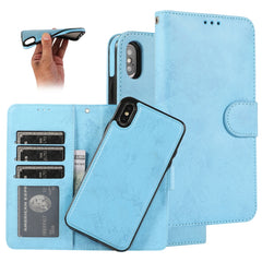 KLT888-2 Retro 2 in 1 Detachable Magnetic Horizontal Flip TPU + PU Leather Case with Holder & Card Slots & Photo Frame & Wallet, For iPhone SE 2022 / SE 2020 / 8 / 7, For iPhone 8 Plus / 7 Plus, For iPhone XS / X, For iPhone XR, For iPhone XS Max