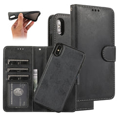 KLT888-2 Retro 2 in 1 Detachable Magnetic Horizontal Flip TPU + PU Leather Case with Holder & Card Slots & Photo Frame & Wallet, For iPhone SE 2022 / SE 2020 / 8 / 7, For iPhone 8 Plus / 7 Plus, For iPhone XS / X, For iPhone XR, For iPhone XS Max