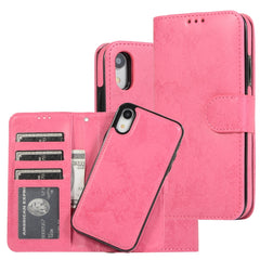 KLT888-2 Retro 2 in 1 Detachable Magnetic Horizontal Flip TPU + PU Leather Case with Holder & Card Slots & Photo Frame & Wallet, For iPhone SE 2022 / SE 2020 / 8 / 7, For iPhone 8 Plus / 7 Plus, For iPhone XS / X, For iPhone XR, For iPhone XS Max