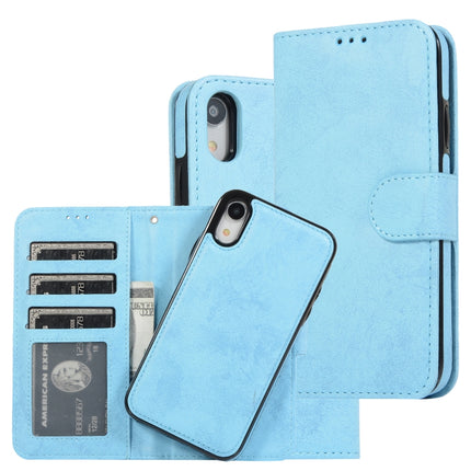 KLT888-2 Retro 2 en 1 Funda de cuero de TPU + PU con tapa horizontal magnética desmontable con soporte, ranuras para tarjetas, marco de fotos y billetera, para iPhone 12 mini, para iPhone 12/12 Pro, para iPhone 12 Pro Max