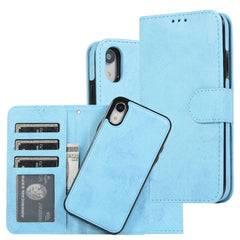 KLT888-2 Retro 2 in 1 Detachable Magnetic Horizontal Flip TPU + PU Leather Case with Holder & Card Slots & Photo Frame & Wallet, For iPhone SE 2022 / SE 2020 / 8 / 7, For iPhone 8 Plus / 7 Plus, For iPhone XS / X, For iPhone XR, For iPhone XS Max