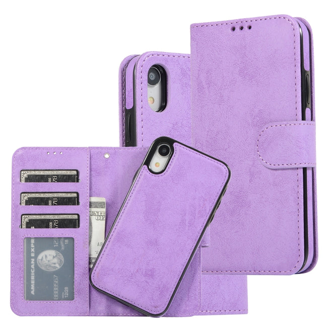 KLT888-2 Retro 2 en 1 Funda de cuero de TPU + PU con tapa horizontal magnética desmontable con soporte, ranuras para tarjetas, marco de fotos y billetera, para iPhone 12 mini, para iPhone 12/12 Pro, para iPhone 12 Pro Max