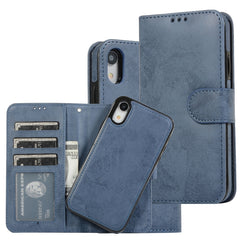 KLT888-2 Retro 2 in 1 Detachable Magnetic Horizontal Flip TPU + PU Leather Case with Holder & Card Slots & Photo Frame & Wallet, For iPhone SE 2022 / SE 2020 / 8 / 7, For iPhone 8 Plus / 7 Plus, For iPhone XS / X, For iPhone XR, For iPhone XS Max