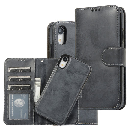 KLT888-2 Retro 2 en 1 Funda de cuero de TPU + PU con tapa horizontal magnética desmontable con soporte, ranuras para tarjetas, marco de fotos y billetera, para iPhone 12 mini, para iPhone 12/12 Pro, para iPhone 12 Pro Max