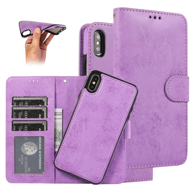 KLT888-2 Retro 2 en 1 Funda de cuero de TPU + PU con tapa horizontal magnética desmontable con soporte, ranuras para tarjetas, marco de fotos y billetera, para iPhone 12 mini, para iPhone 12/12 Pro, para iPhone 12 Pro Max