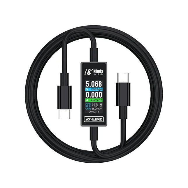 18 Kinds AV-Line Pro 1.2m Intelligent Detection Charging Data Cable, Type-C to  8 Pin, Type-C to Type-C