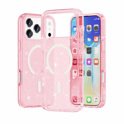 Terminator Style Glitter Powder MagSafe Magnetic Phone Case, For iPhone 18 Pro / 17 Pro, For iPhone 18 Pro Max / 17 Pro Max