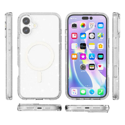 Terminator Style Glitter Powder MagSafe Magnetic Phone Case, For iPhone 17, For iPhone Air