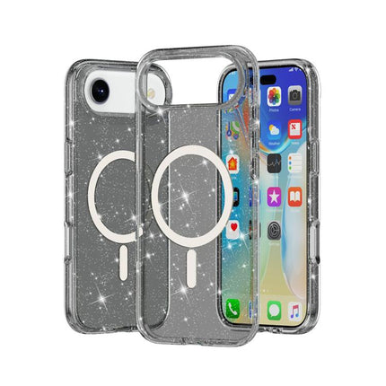 Terminator Style Glitter Powder MagSafe Magnetic Phone Case, For iPhone 17, For iPhone Air