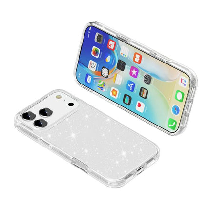 Shockproof Terminator Glitter Powder Phone Case, For iPhone 18 Pro / 17 Pro, For iPhone 18 Pro Max / 17 Pro Max