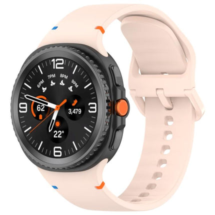 For Samsung Galaxy Watch8 Classic 46mm / Watch8 44mm / 40mm xDfind Stitched Solid Color Silicone Watch Band