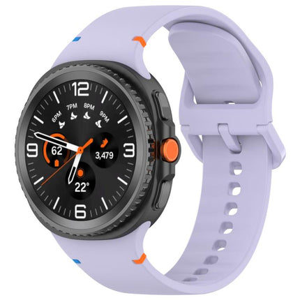 For Samsung Galaxy Watch8 Classic 46mm / Watch8 44mm / 40mm xDfind Stitched Solid Color Silicone Watch Band