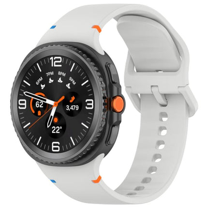 For Samsung Galaxy Watch8 Classic 46mm / Watch8 44mm / 40mm xDfind Stitched Solid Color Silicone Watch Band