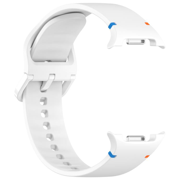 For Samsung Galaxy Watch8 Classic 46mm / Watch8 44mm / 40mm xDfind Stitched Solid Color Silicone Watch Band