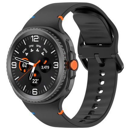 For Samsung Galaxy Watch8 Classic 46mm / Watch8 44mm / 40mm xDfind Stitched Solid Color Silicone Watch Band, 22mm