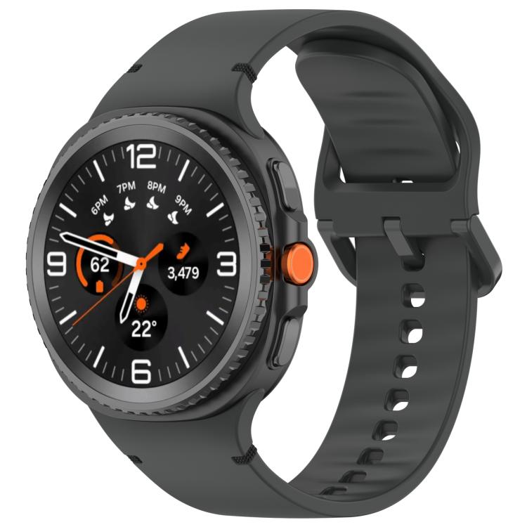 For Samsung Galaxy Watch8 Classic 46mm / Watch8 44mm / 40mm xDfind Stitched Solid Color Silicone Watch Band