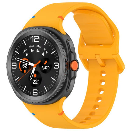 For Samsung Galaxy Watch8 Classic 46mm / Watch8 44mm / 40mm xDfind Stitched Solid Color Silicone Watch Band, 22mm