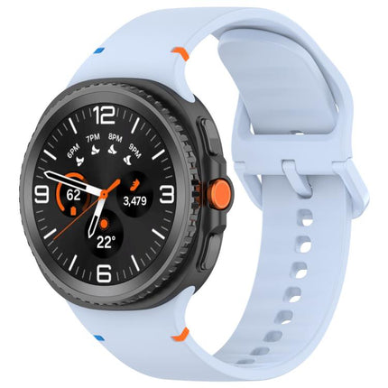 For Samsung Galaxy Watch8 Classic 46mm / Watch8 44mm / 40mm xDfind Stitched Solid Color Silicone Watch Band, 22mm