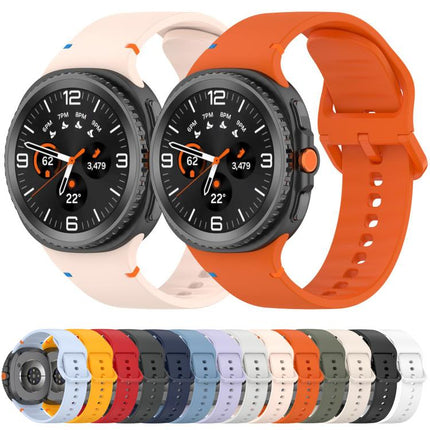 For Samsung Galaxy Watch8 Classic 46mm / Watch8 44mm / 40mm xDfind Stitched Solid Color Silicone Watch Band