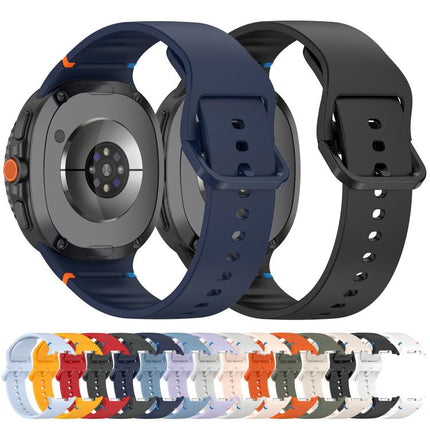 For Samsung Galaxy Watch8 Classic 46mm / Watch8 44mm / 40mm xDfind Stitched Solid Color Silicone Watch Band, 22mm