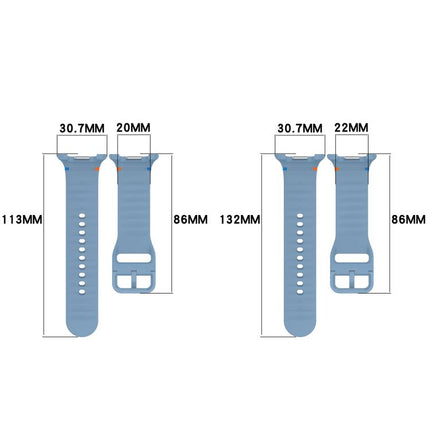 For Samsung Galaxy Watch8 Classic 46mm / Watch8 44mm / 40mm xDfind Stitched Solid Color Silicone Watch Band, 20mm