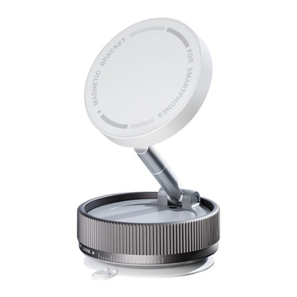 K10A Three-axis Folding Vacuum Adsorption Magnetic Car Phone Holder, K10A (White), K10A (Black), K10A (Grey)
