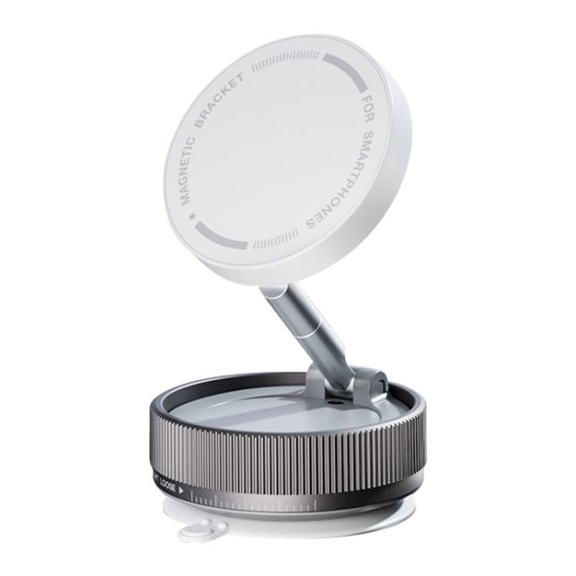 K10A Three-axis Folding Vacuum Adsorption Magnetic Car Phone Holder, K10A (White), K10A (Black), K10A (Grey)