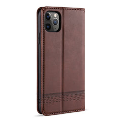 AZNS - Funda de piel con tapa horizontal con textura de piel de becerro magnética, ranuras para tarjetas, soporte y billetera, para iPhone 12 Pro Max, para iPhone 12/12 Pro, para iPhone 12 mini, para iPhone 11 Pro Max, para iPhone 11 Pro