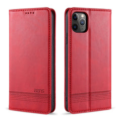 AZNS - Funda de piel con tapa horizontal con textura de piel de becerro magnética, ranuras para tarjetas, soporte y billetera, para iPhone 12 Pro Max, para iPhone 12/12 Pro, para iPhone 12 mini, para iPhone 11 Pro Max, para iPhone 11 Pro