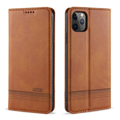 AZNS - Funda de piel con tapa horizontal con textura de piel de becerro magnética, ranuras para tarjetas, soporte y billetera, para iPhone 12 Pro Max, para iPhone 12/12 Pro, para iPhone 12 mini, para iPhone 11 Pro Max, para iPhone 11 Pro