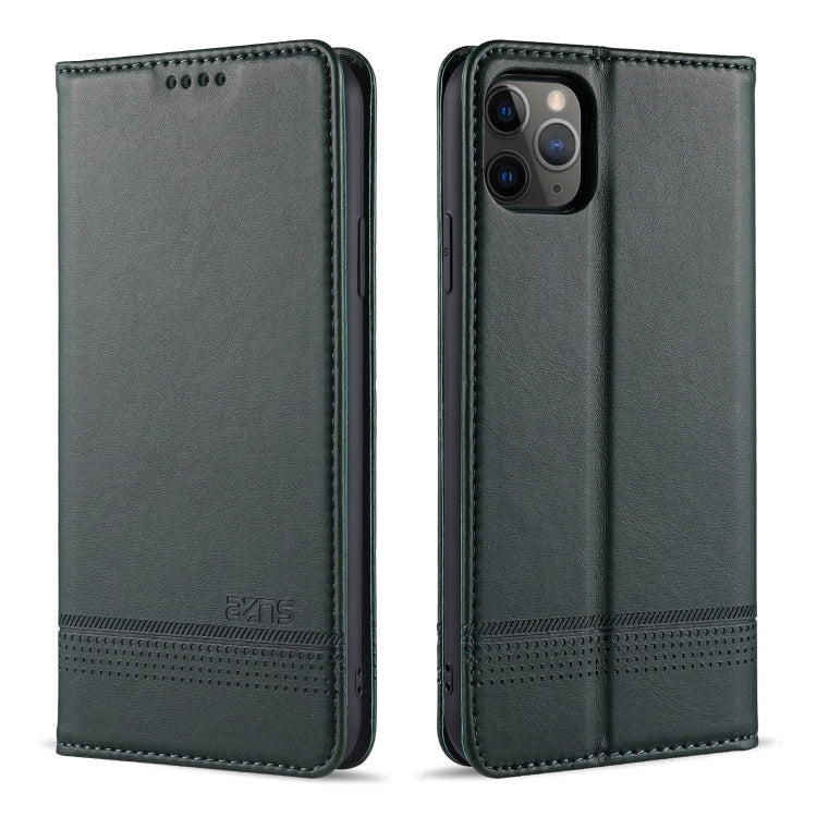AZNS Magnetische horizontale Klapphülle aus Leder mit Kalbslederstruktur, Kartenfächern, Halter und Geldbörse, für iPhone 12 Pro Max, für iPhone 12 / 12 Pro, für iPhone 12 mini, für iPhone 11 Pro Max, für iPhone 11 Pro