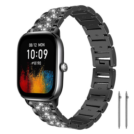 xDfind Diamond Jewelry Steel Watch Band, 20mm For Amazfit Active 2 / GTS4 Mini, 22mm For Huawei Watch GT5/GT5 Pro/4/4 Pro, 22mm For Fossil Gen 5 Carlyle/Julianna/Garrett, 12mm