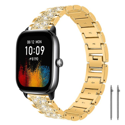 xDfind Diamond Jewelry Steel Watch Band, 20mm For Amazfit Active 2 / GTS4 Mini, 22mm For Huawei Watch GT5/GT5 Pro/4/4 Pro, 22mm For Fossil Gen 5 Carlyle/Julianna/Garrett, 12mm
