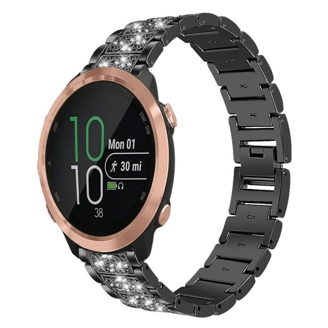 xDfind Diamond Jewelry Steel Watch Band, 20mm For Garmin Forerunner 570 42mm/245/645/158, 22mm For Garmin Venu 3 / vivoactive4, 20mm For Garmin venu 2 / venu / Sq2 / Sq, 18mm For Garmin Venu 2S / vivoactive 4s/3s                                        ...