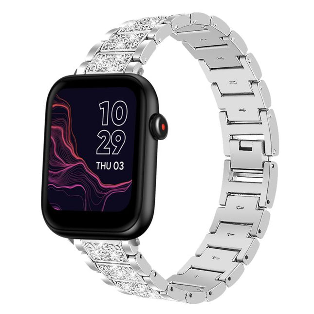 xDfind Diamond Jewelry Steel Watch Band, 20mm For Ticwatch GTH / E3 / E / 2, 22mm For Ticwatch Pro X / Pro3 / Pro / GTX / E2, 20mm For Xiaomi Haylou RS4 Plus LS11, 22mm For Xiaomi Watch S3/2 Pro/S2/S1, 22mm For Xiaomi Haylou Watch LS09B / LS05S / LS10 ...