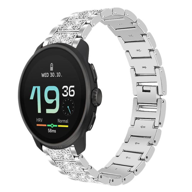 xDfind Diamond Jewelry Steel Watch Band, 22mm For Suunto Race S / Race / 9 Peak / 5 Peak, 20mm For Garmin Forerunner 570 42mm/245/645/158, 22mm For Garmin Venu 3 / vivoactive4, 20mm For Garmin venu 2 / venu / Sq2 / Sq                                   ...