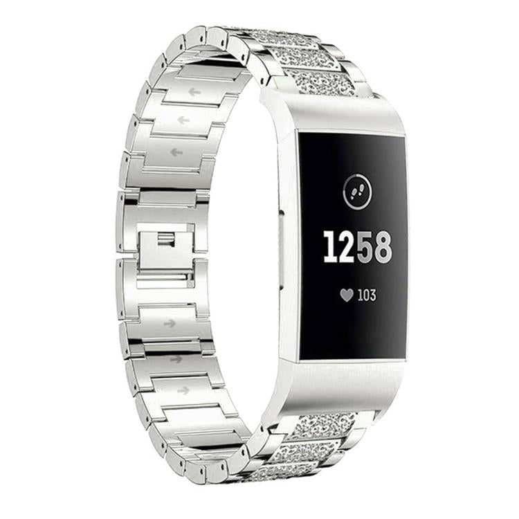 xDfind Diamond Jewelry Stainless Steel Watch Band, For Fitbit Charge 6 / 5 18mm, For Fitbit Inspire 3 12mm, For Fitbit Versa 4 / 3 / Sense2 / 1 20mm, For Fitbit Luxe / Special Edition 12mm, For Fitbit Inspire 2 / Ace 3 14mm, For Fitbit Charge 4 / 3 18mm